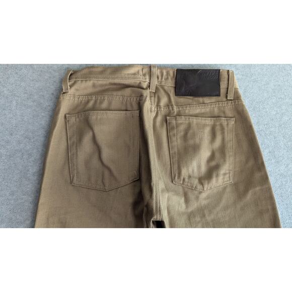 Naked & Famous Men Jeans Size 31x27 Weird Guy Beige Selvedge Chino Button Fly - Picture 7 of 14